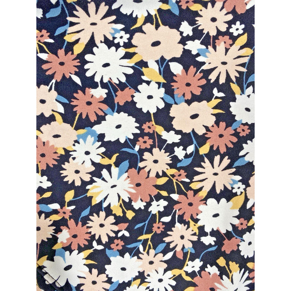 Kona Sol Swimsuit Bikini Bottoms Size Large Black Floral Ditzy Daisy Beachy - Picture 3 of 7